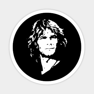 Patrick Swayze Retro White Magnet